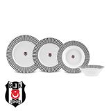 Karaca x Beşiktaş Lisanslı Forever Bone 24 Parça 6 Kişilik Yemek Takımı