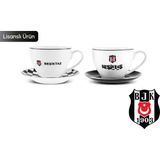 Karaca x BeşiktaşLisanslı 2 Kişilik Çay Fincan Takımı 220 ml - Siyah