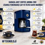 Karaca x Fenerbahçe Lisanslı Just Coffee Aroma 2 In 1 Filtre Kahve ve Çay Demleme Makinesi - Lacivert