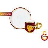 Karaca x Galatasaray Lisanslı 90 ml Kahve Fincan Takımı 2 Kişilik Kırmızı Porselen 4 Parça