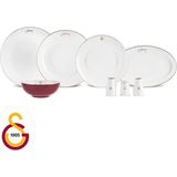 Karaca x Galatasaray Lisanslı Elegance Bone Gold 53 Parça 12 Kişilik Yemek Takımı