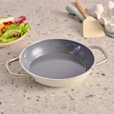 Karaca x Refika Birgül Swiss Crystal Seramik Kaplama 20 cm Krem Desenli Yumurta Sahanı Tek Parça