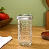 Karaca x Refika Boyunsuz Kavanoz Baklava Desen 650 ml - Şeffaf