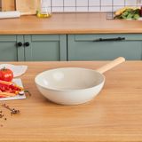 Karaca X Refika Swiss Crystal Almond Cream 28 cm Wok Tava