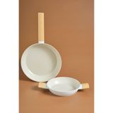 Karaca x Refika Swiss Crystal Almond Cream İndüksiyon Tabanlı Tava Sahan Set