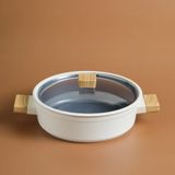 Karaca X Refika Swiss Crystal Creamy Wood 26 cm Karnıyarık Tencere