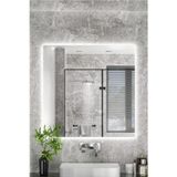 Karaçam Dekor LED Işıklı 57 x 57 cm Kare Banyo ve Konsol Aynası