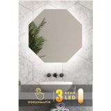 Karaçam Dekor Led Işıklı Sekizgen Banyo Ve Konsol Aynası