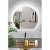Karaçam Dekor LED Işıklı Yarım Daire Banyo ve Konsol Aynası