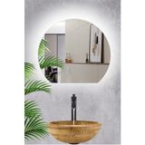 KaraçamDekor Led Işıklı Yarım Daire Banyo Ve Konsol Aynası