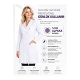 KARACANLAR Beyaz Doktor Eczacı Öğretmen Önlüğü, Uzun Boy(90 cm), Düz yaka,