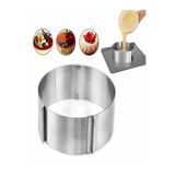 KARADAĞ METAL Paslanmaz Çelik Yuvarlak Ayarlanabilir Kek Pasta Kalıbı 15cm-30cm Derinlik 9 cm