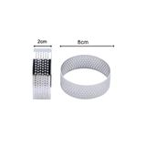 KARADAĞ METAL Yuvarlak Delikli Tart Kalıbı Çap:8 cm (5 Adet)