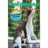 KARADENİZ DEKOR AĞLARI Balkon Filesi (Kalın - Beyaz) 2.5 x 7 (Kuş Filesi, Kedi Filesi, Kuş Ağı, Kuş Önleme Filesi)