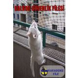 KARADENİZ DEKOR AĞLARI Balkon Filesi (Kalın - Siyah) 2.5 x 7 (Kuş Filesi, Kedi Filesi, Kuş Ağı, Kuş Önleme Filesi)