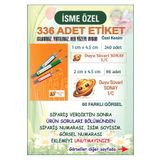 KARADENİZ DİJİTAL 336 Adet - Islanmaz - Yırtılmaz Kişiye Özel Okul Etiketi Kalem - Defter - Kitap Etiketi