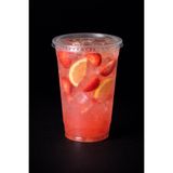 KARADENİZ PLASTİK AMBALAJ 20 Adet Düz X Kapaklı Plastik Bardak-Limonata, Parti Bardağı (16 OZ - 500 ML)