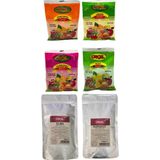 Karadut +Elma +Kivi +Limon +Portakal + Kuşburnu Toz Içecek Seti Oralet Karışık Paket 6X300GR.