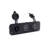 Karagöz Marin Üçlü Çakmaklık, Voltmetre, Usb Soketi 12v !