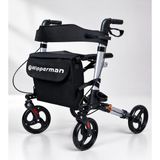 Karagül Lüks Rollatör Hasta Yürüteçi / Frenli /çantalı /sırt Dayama Arkalıklı / Katlanabilir / 130 kg Taşıma Kapasitesi / 8 kg Ağırlık