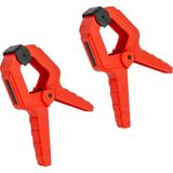 Karahanbey 2 Adet Yaylı Kıskaç Mandal El Tip Işkence Kırmızı Klips Hobi 50 mm 2 Inç