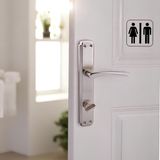 Karahanbey (2 Takım) Kilitlenebilir Wc Banyo Kapı Kolu Nikel Inox Aynalı Sağa Sola Uygun Iç Dış Tuvalet Kapısı
