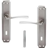 Karahanbey 5 Takim Oda Kapı Kolu Inox Aynalı Sağa Sola Uygun Iç Dış Ahşap Pvc Metal Çelik Kapısı Tutamağı