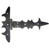 Karahanbey Antika Tarz Dekoratif Pirinç Kuyruklu Lale Menteşe - 147X193 Mm, Oksit