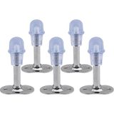 Karahanbey BADEM10 Kapı Stoperi Krom 8 cm Metal 5 Adet Kapı Durdurucu Tutucu Tamponu Stopu Silikonlu