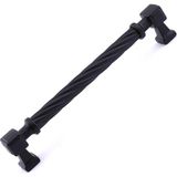 Karahanbey Burma Mat Siyah Metal Kulp 128 mm 12.8 cm Mobilya Çekmece Mutfak Dolabı Dolap Modern Kapak Kulpları