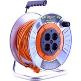 Karahanbey Bylion IP20 Metal Makaralı 4 Prizli Uzatma Kablosu 3x2.5 mm Cca Kablo 30 Metre Termal Sigortalı