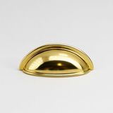 Karahanbey Çanak Kulp 64 mm Gold Altın Renk Metal Mobilya Çekmece Dolap Kapak Kulpu Modern Mutfak Kulpları