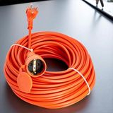 Karahanbey Cca Turuncu 3x2.5 mm 20 Metre Dış Mekan Kablo Seyyar Uzatma Kablosu Prizli Bahçe Için Suya Dayanıkl