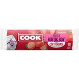 Karahanbey Cook Büzgülü Kokulu Çöp Torbası, Büyük Boy, Çilek Kokulu, 10 Adet/rulo