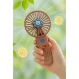Karahanbey Coverzone Taşınabilir Mini USB Fan LED Işıklı Masa Üstü 3 Kademeli Dahili Işık Şarj Edilebilir Mini