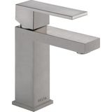 Karahanbey Delta Faucet Modern Tek Delikli Banyo Musluğu Fırçalanmış Nikel, Tek Kollu Banyo Musluğu, Gider Mon