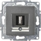 Karahanbey Eqona Radius Neoline USB Data Prizi, Füme (Mekanizma + Tuşkapak)