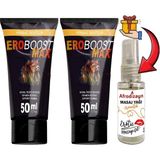 Karahanbey Eroboostmax 2 Tane Erkeklerin Gecesine Özel 50 ml Boost Krem + Afrodizayn Masaj Yağı