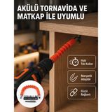 Karahanbey Esnek Bits Uç Seti 12 Parça Manyetik Adaptörlü Matkap Tornavida Aksesuarı - Lisinya