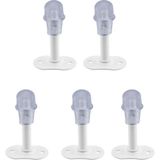 Karahanbey Feyzayapi Kapı Stoperi Beyaz 8 cm Metal Kapı Tamponu Durdurucu Tutucu Kapı Stopu Silikonlu 5 Adet