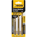 Karahanbey Freze Matkap Uç Seti, 4-6-8 Mm, 3 Parça