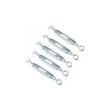 Karahanbey Galvaniz Çelik Gerdirme Aparatı, 12MM, 5'li Set, Çift Taraflı Kanca Uçlu Metal Halat Gergi Ekipmanı