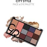 Karahanbey Golden Rose City Style Face & Eye Palette No: 02 Smokey - Allık, Bronzer, Aydınlatıcı ve 9'lu Far P