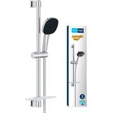 Karahanbey Grohe Vitalio Comfort 110 Sürgülü Duş Seti (Sabunluklu) 110 mm Kare 2 Akışlı (Yağmur & Jet) El Duşu