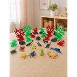 Karahanbey Hayvan Figürleri - Aksesuarlı Deniz Hayvanları - 30 Parça Set (Lisinya)