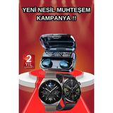 Karahanbey Ikili Set Akıllı Saat ve Bluetooth Kulaklık Kablosuz Uzun Pil Ömrü Spor Modları - Lisinya - Seçenek
