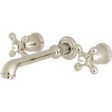 Karahanbey Kingston Brass KS7126AX English Country 20,32 cm Merkez Duvara Monte Gemi Lavabo Musluğu, Cilalı Ni