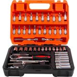 Karahanbey Lokma Anahtar Takımı 53 Parça Uzatma Kolu Mafsallı 1/4 Yıldız Hex Tork Düz Set Bits Uç Allen