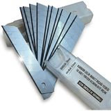 Karahanbey Maket Bıçağı Yedek Ağzı, Karbon Çelik, 18MM Genişlik, 0.5mm Kalınlık, 3 Aşamalı Bilenmiş Kenar, 10'