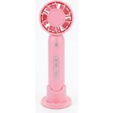 Karahanbey Mini-Fan Taşınabilir El Fanı, Pembe, USB Şarjlı, 3 Kademeli Hız, Masaüstü Standlı, 16 Cm, 3 Kademel